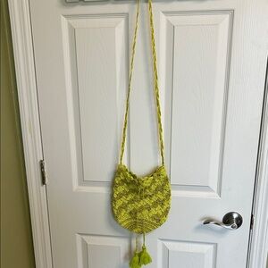 Lime Green Crochet Shoulder Bag